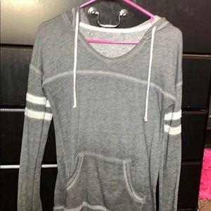 light gray sporty hoodie